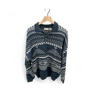 Vintage Retro Knit Sweater by The Bugle Boy Company — Size XL